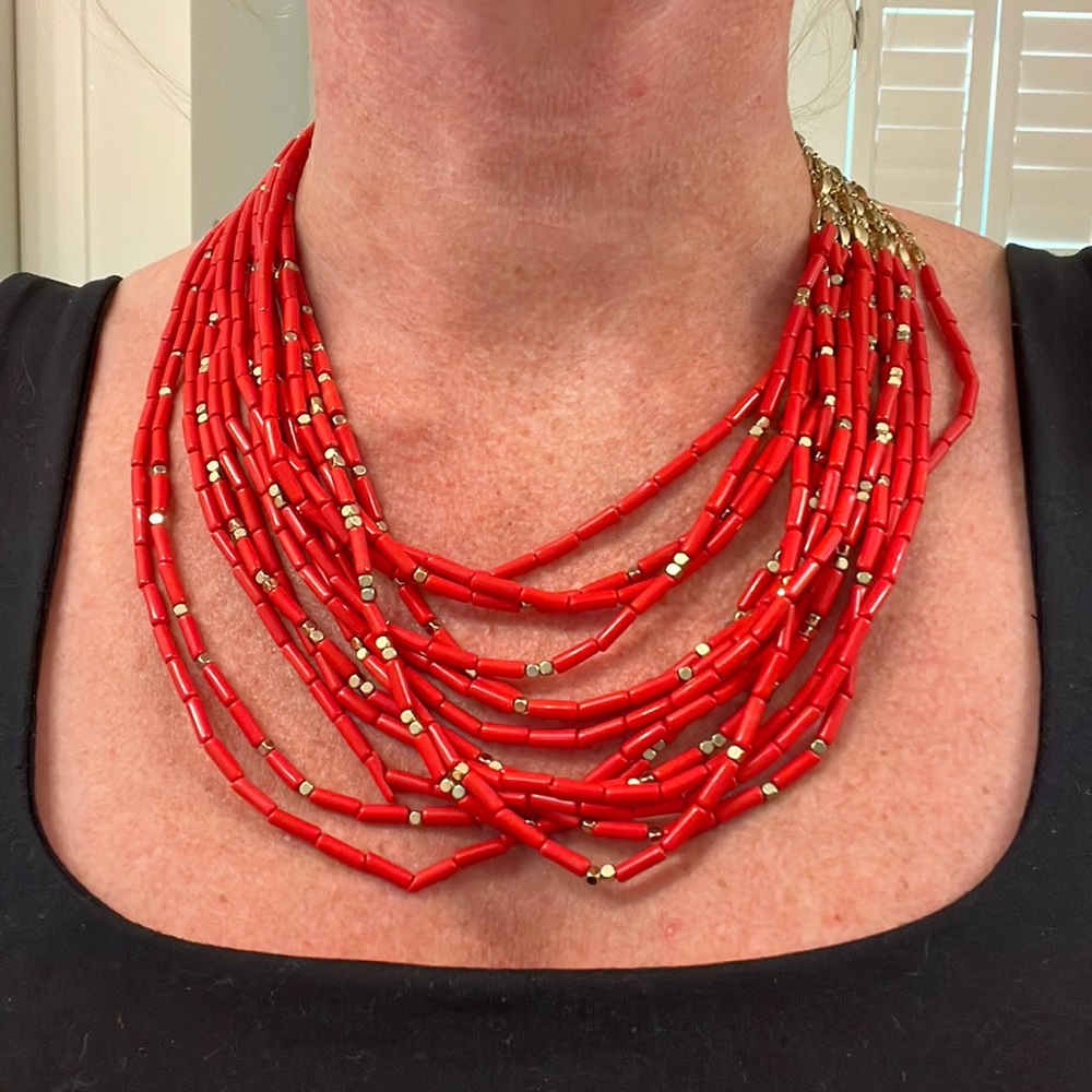 Stella and Dot Campari Statement Necklace